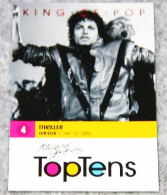 2011 Michael Jackson #170 Panini King of Pop TopTens Thriller - front
