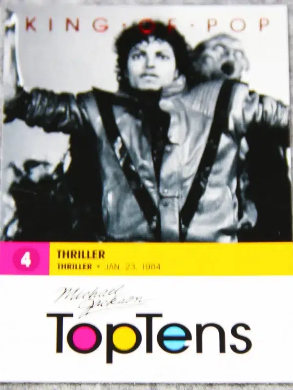 2011 Michael Jackson #170 Panini King of Pop TopTens Thriller - front