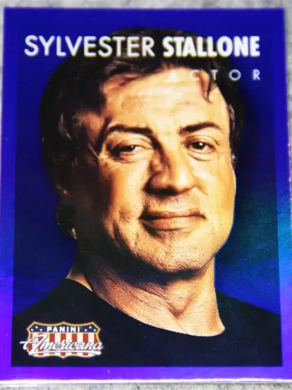 2015 Sylvester Stallone #35 Panini Americana Actor Blue Parallell - front