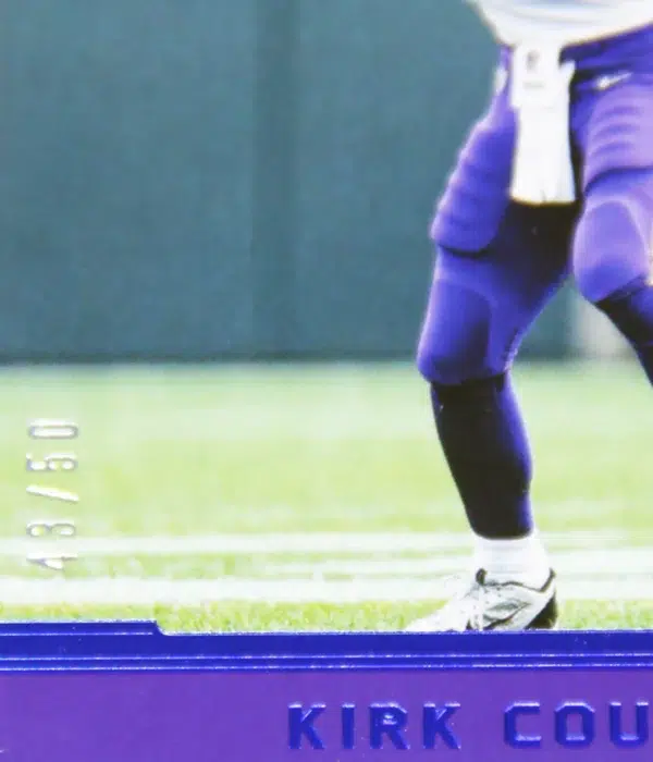 2017 Kirk Cousins #114 Panini Plates and Patches Blue Parallel SN#43 - detail