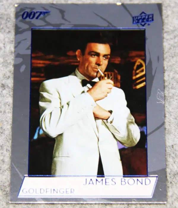 2019 Sean Connery as James Bond #56 Upper Deck 007 James Bond Collection Blue Silver Foil - front