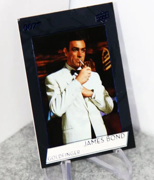 2019 Sean Connery as James Bond #56 Upper Deck 007 James Bond Collection Blue Silver Foil - stand
