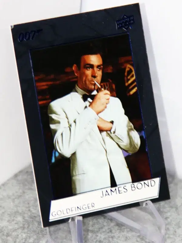 2019 Sean Connery as James Bond #56 Upper Deck 007 James Bond Collection Blue Silver Foil - stand