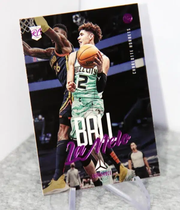 2020-21 LaMelo Ball #147 Panini Chronicles Luminance Pink Parallel RC - stand