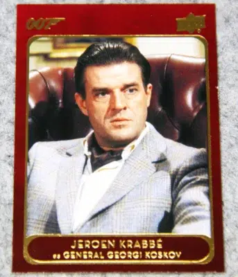 2020 Jeroen Krabbe as General Georgi Koskov #52 UD 007 James Bond Villains & Henchmen Red - front