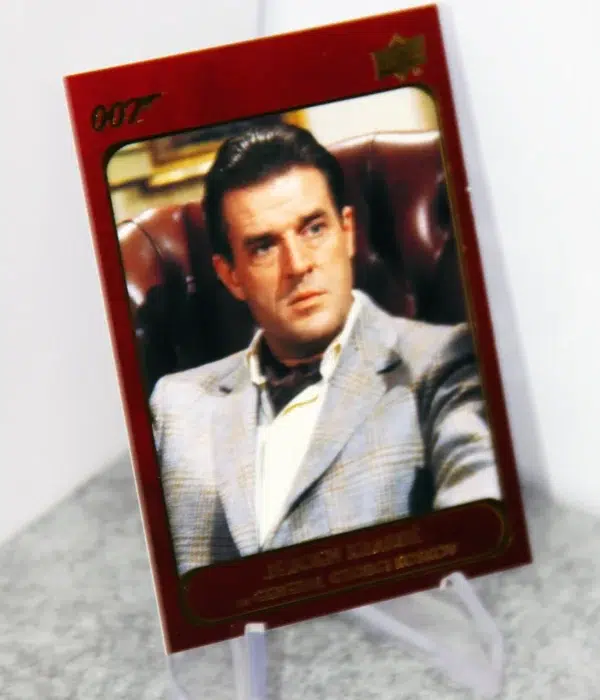 2020 Jeroen Krabbe as General Georgi Koskov #52 UD 007 James Bond Villains & Henchmen Red - stand