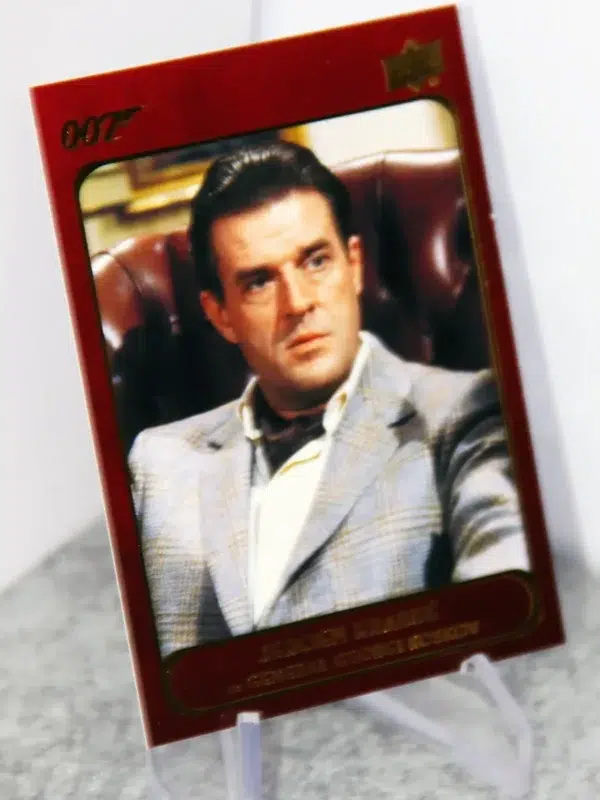 2020 Jeroen Krabbe as General Georgi Koskov #52 UD 007 James Bond Villains & Henchmen Red - stand