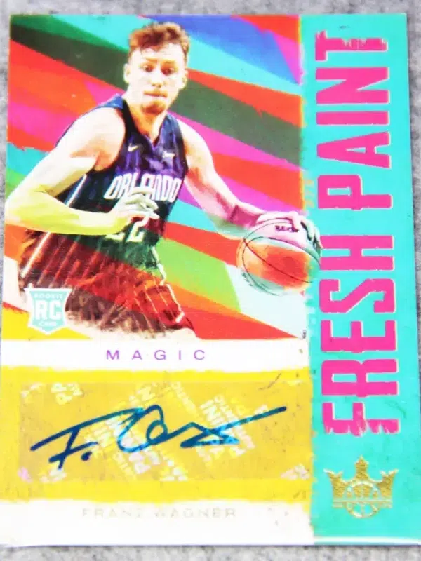 2021-22 Franz Wagner #FP-FWG Panini Court Kings Fresh Paint Autograph RC SN#162 - front