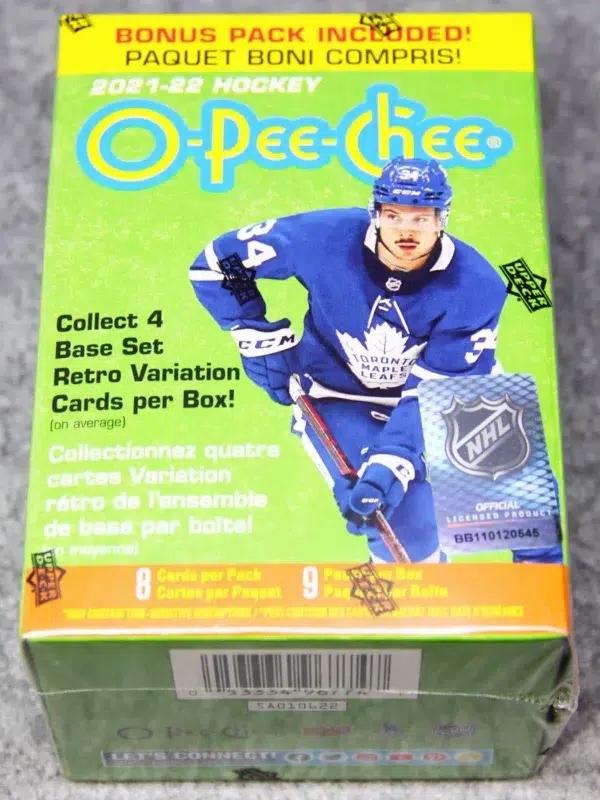 2021-22 Upper Deck O-Pee-Chee Hockey NHL Blaster Box - Sealed - front