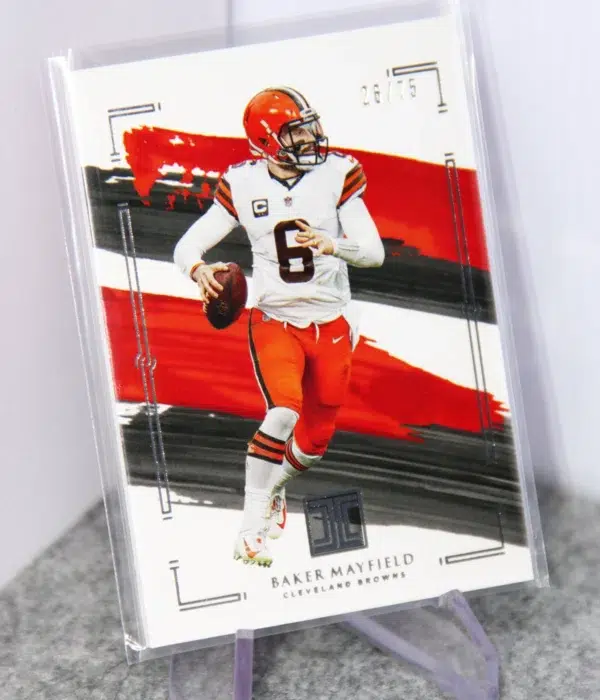 2021 Baker Mayfield #22 Panini Impeccable Football Silver SN#26 - stand