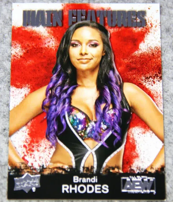 2021 Brandi Rhodes #MF-15 Upper Deck AEW Wrestling Main Features - front