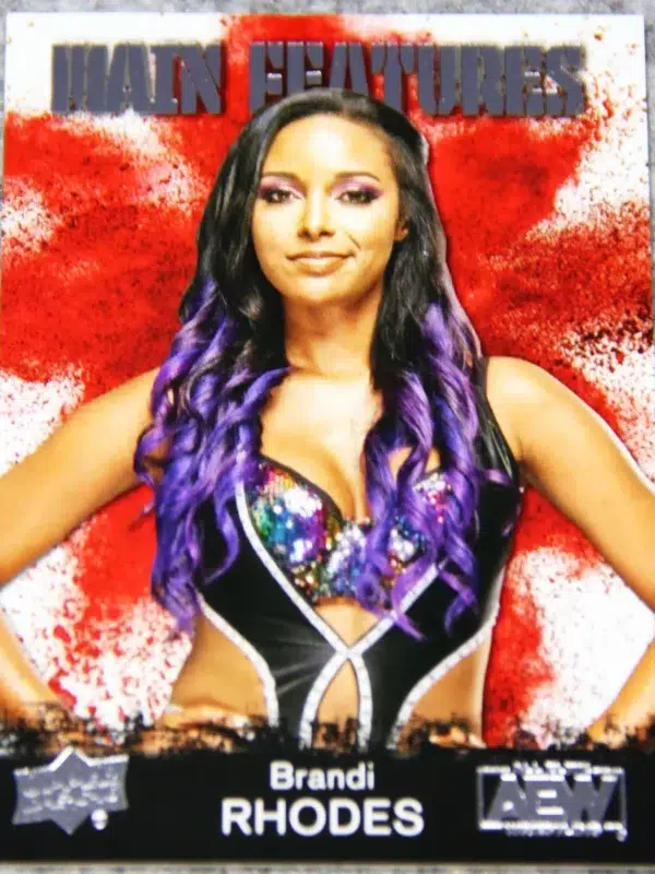 2021 Brandi Rhodes #MF-15 Upper Deck AEW Wrestling Main Features - front