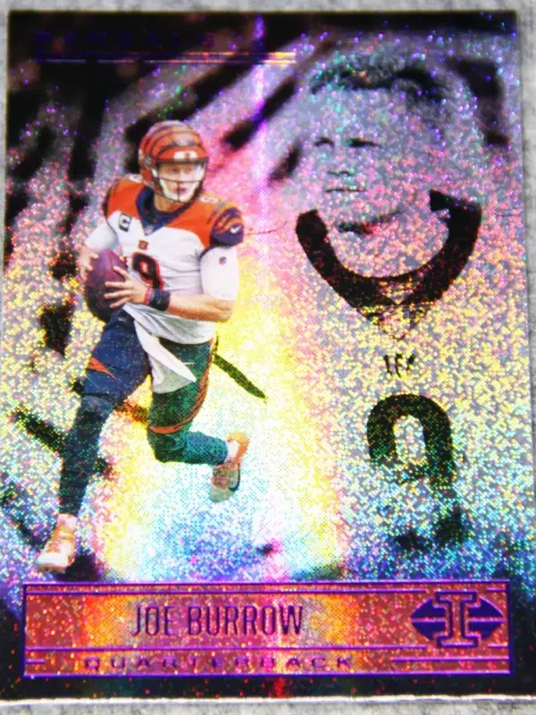 2021 Joe Burrow #40 Panini Illusions Trophy Collection Dots Parallel SP - front
