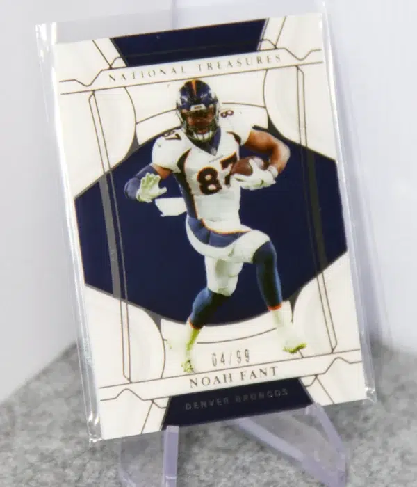 2021 Noah Fant #12 Panini National Treasures Football SN#4 - stand