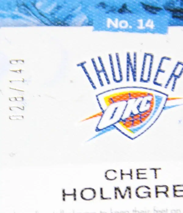 2022-23 Chet Holmgren #14 Panini Court Kings RC SN#28 - detail