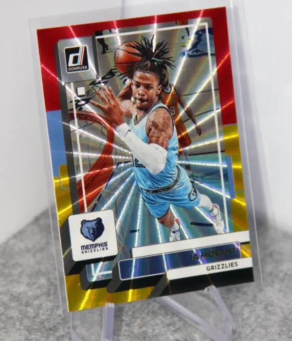 2022-23 Ja Morant #156 Panini Donruss Red Yellow Holo Laser - stand