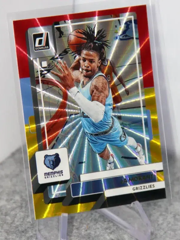 2022-23 Ja Morant #156 Panini Donruss Red Yellow Holo Laser - stand