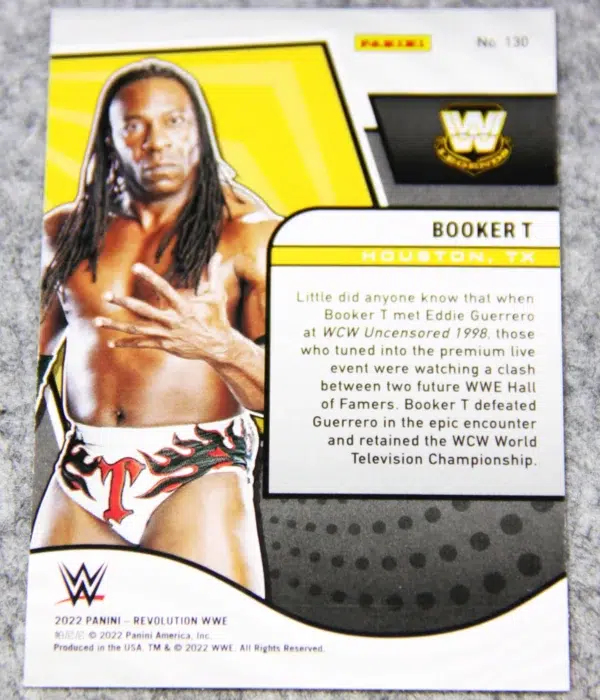 2022 Booker T #130 Panini Revolution WWE Legends - back