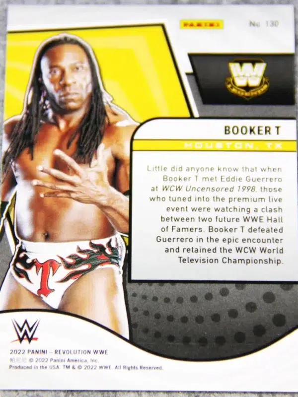 2022 Booker T #130 Panini Revolution WWE Legends - back
