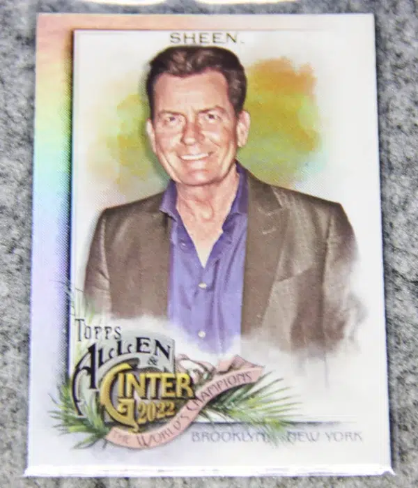 2022 Charlie Sheen #292 Topps Allen & Ginter Silver Foil Hot Box - front