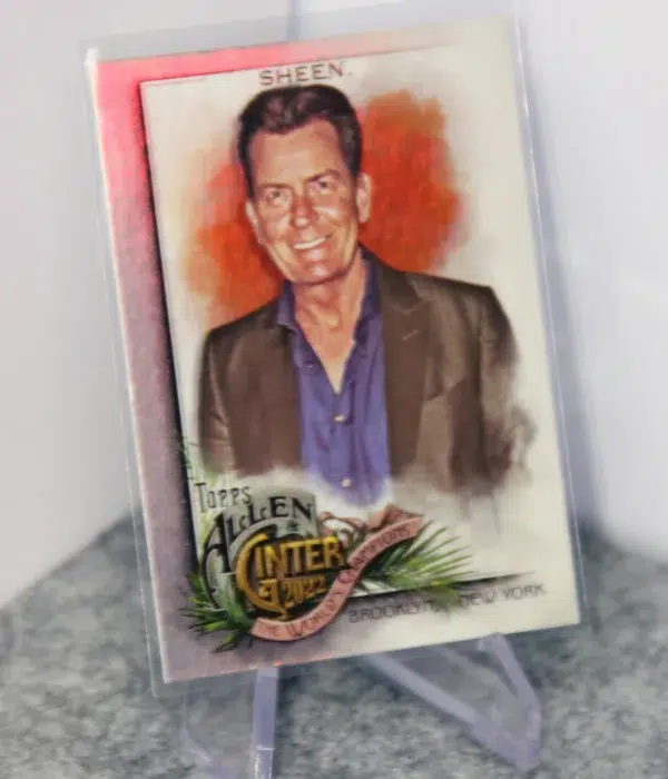 2022 Charlie Sheen #292 Topps Allen & Ginter Silver Foil Hot Box - stand