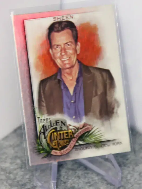 2022 Charlie Sheen #292 Topps Allen & Ginter Silver Foil Hot Box - stand