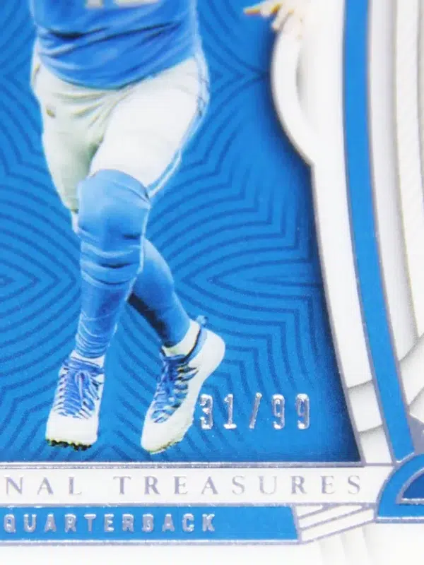 2022 Jared Goff #78 Panini National Treasures Football SN#31 - detail