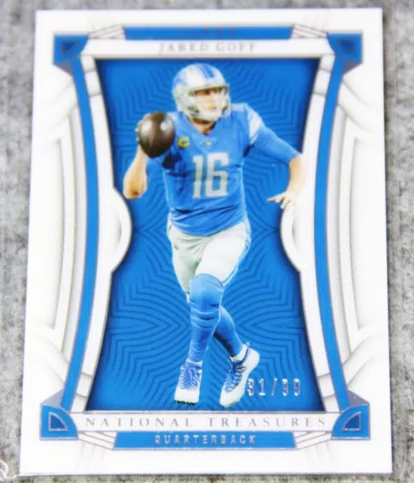 2022 Jared Goff #78 Panini National Treasures Football SN#31 - front