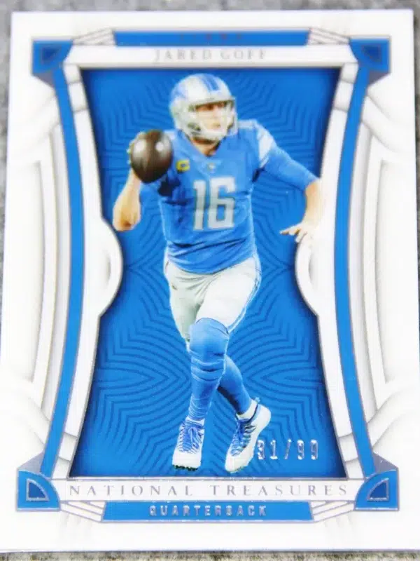 2022 Jared Goff #78 Panini National Treasures Football SN#31 - front