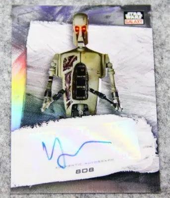 2022 Matt Berry as 8D8 #GA-MB Topps Star Wars Galaxy Chrome Autograph - front