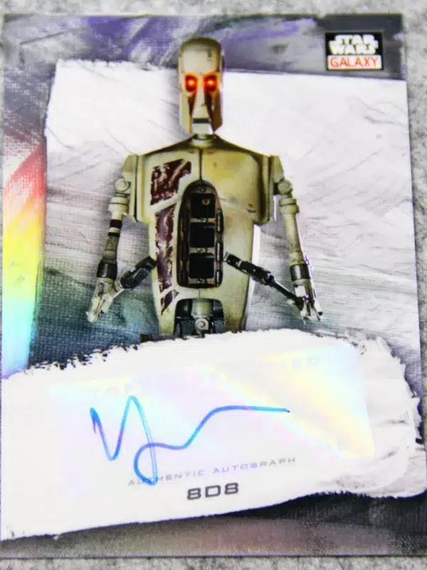 2022 Matt Berry as 8D8 #GA-MB Topps Star Wars Galaxy Chrome Autograph - front