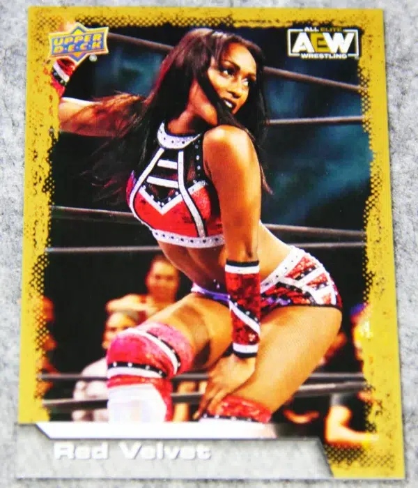2022 Red Velvet #31 Upper Deck AEW Wrestling Gold Parallel - front