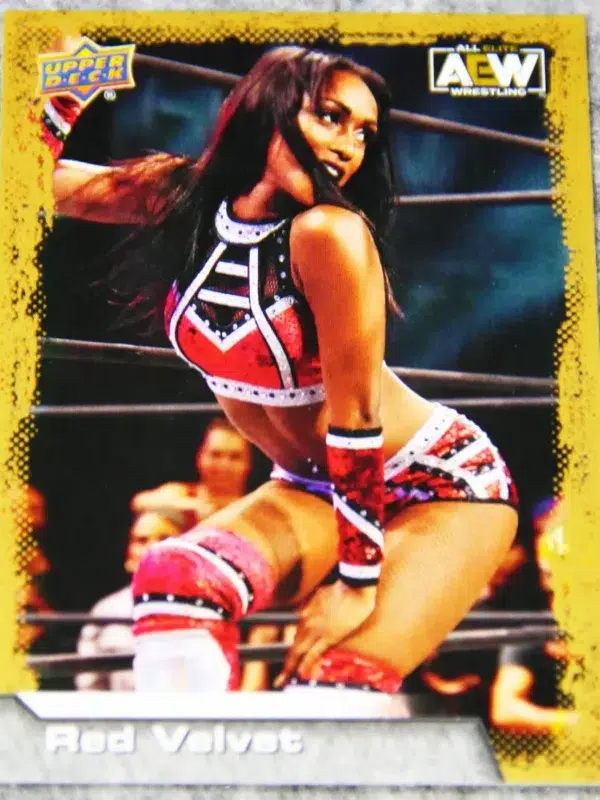 2022 Red Velvet #31 Upper Deck AEW Wrestling Gold Parallel - front