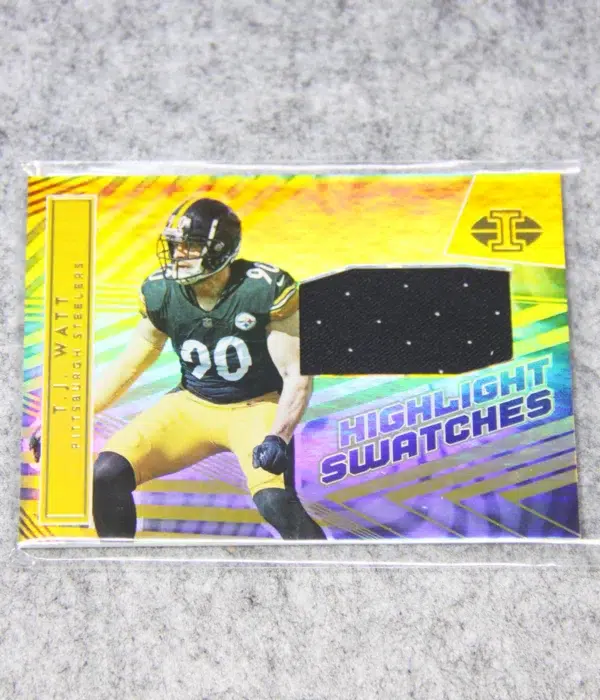 2022 T.J. Watt #HS-TJ Panini Illusions Highlight Swatches - front