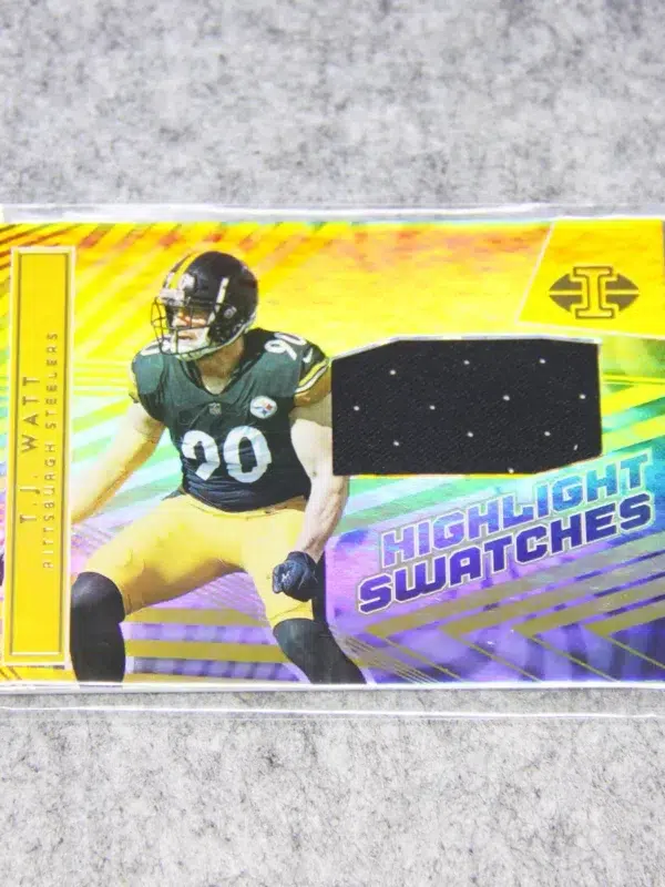 2022 T.J. Watt #HS-TJ Panini Illusions Highlight Swatches - front