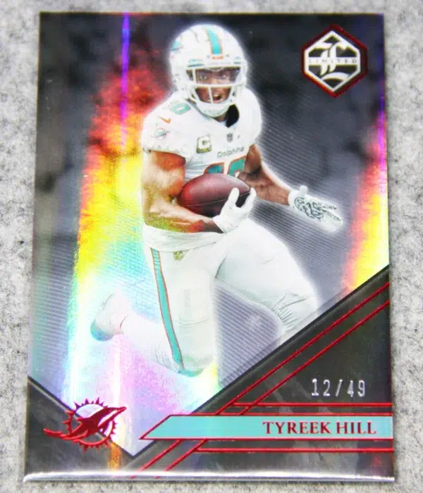 2022 Tyreek Hill #84 Panini Limited Football Spotlight Ruby Parallel SN#17 - front