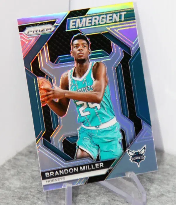 2023-24 Brandon Miller #17 Panini Prizm Emergent Silver Prizm - stand