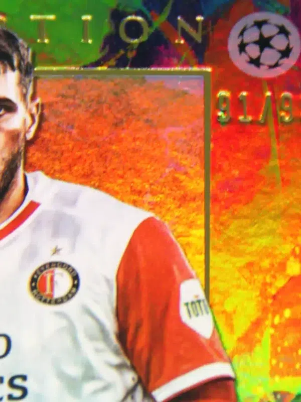 2023-24 Santiago Gimenez #ISG Topps Inception UEFA Champions League Star Quality Green Refractor SN#91 - detail