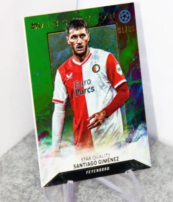 2023-24 Santiago Gimenez #ISG Topps Inception UEFA Champions League Star Quality Green Refractor SN#91 - stand