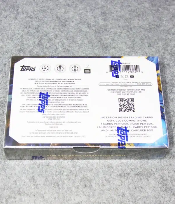 2023-24 Topps Inception UEFA Club Competitions Soccer Hobby Box - Sealed - back