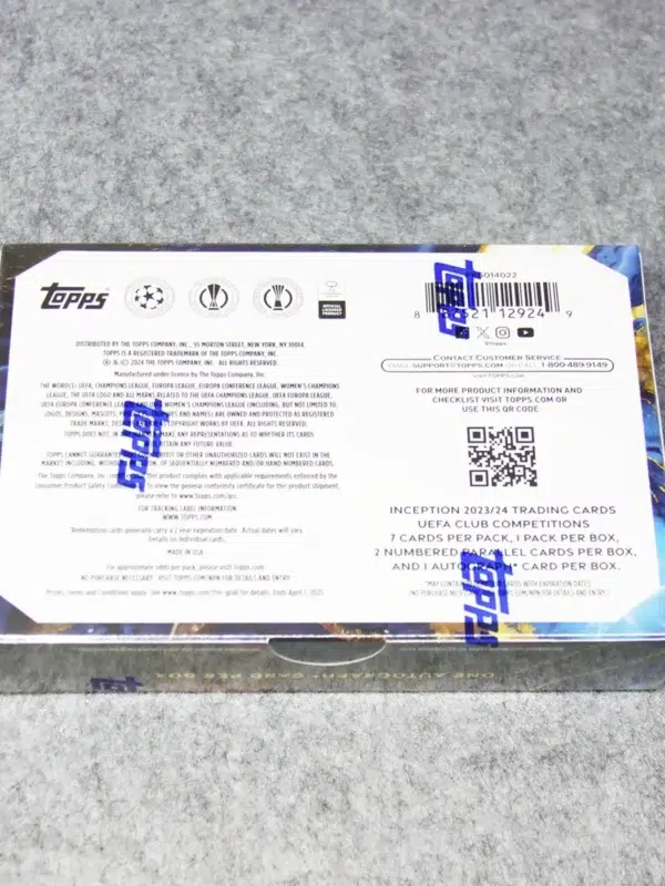2023-24 Topps Inception UEFA Club Competitions Soccer Hobby Box - Sealed - back