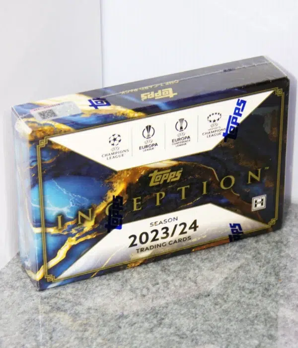 2023-24 Topps Inception UEFA Club Competitions Soccer Hobby Box - Sealed - stand