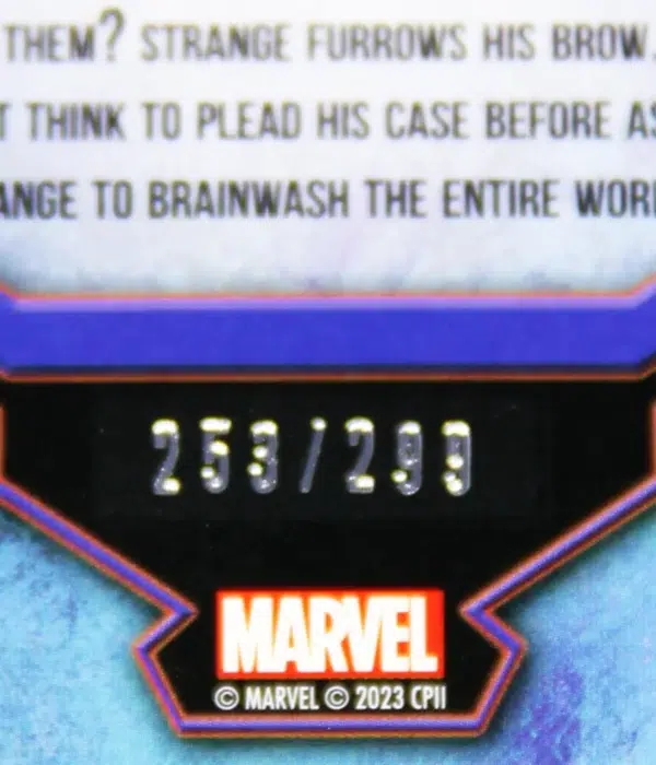 2023 Benedict Cumberbatch as Doctor Strange #E-7 Upper Deck Marvel Spider-Man Ensemble Gold SN#253 - detail