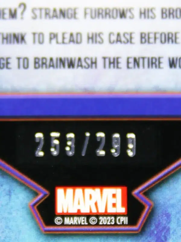 2023 Benedict Cumberbatch as Doctor Strange #E-7 Upper Deck Marvel Spider-Man Ensemble Gold SN#253 - detail