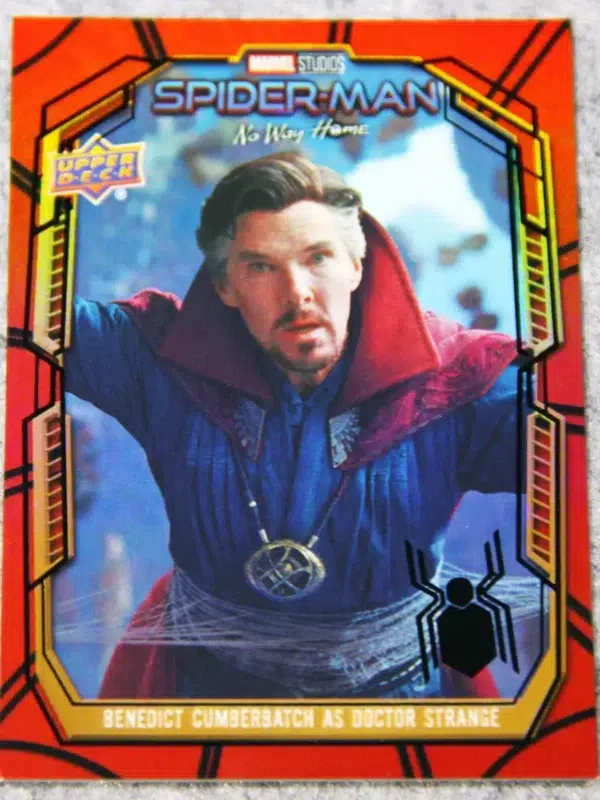 2023 Benedict Cumberbatch as Doctor Strange #E-7 Upper Deck Marvel Spider-Man Ensemble Gold SN#253 - front