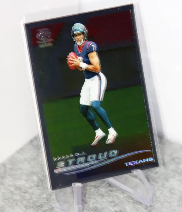 2023 C.J. Stroud #7 Panini Zenith Crown Pacific Collection 2000 Silver Foil RC - stand