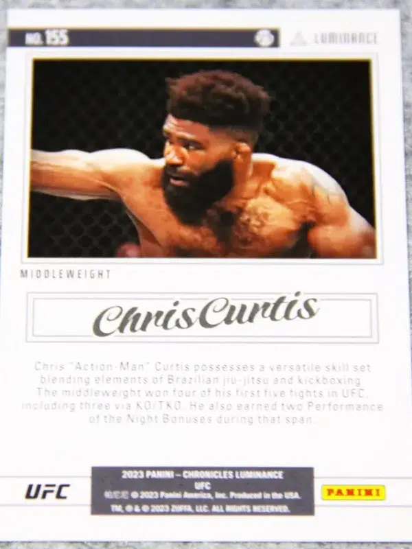 2023 Chris Curtis #155 Panini Luminance Rookie Red Parallel RC SN#81 - back
