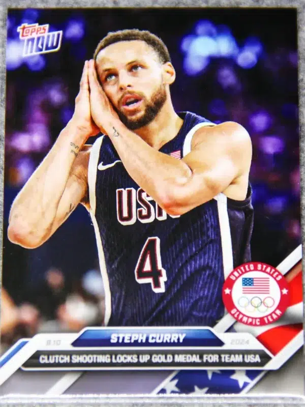 2024 Stephen Curry #27 Topps Now Paris Olympic Games Night Night - front