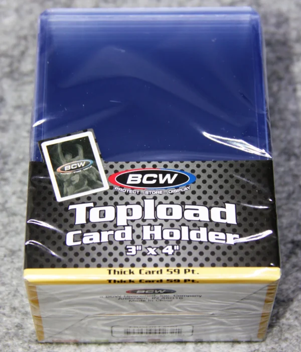 BCW Topload Card Holders 3 x 4 Thicker Cards 59pt - front