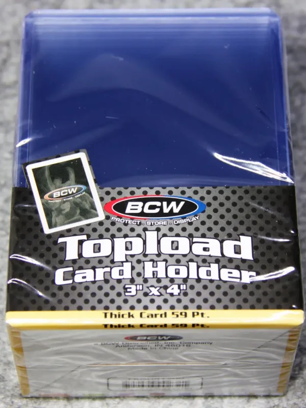 BCW Topload Card Holders 3 x 4 Thicker Cards 59pt - front